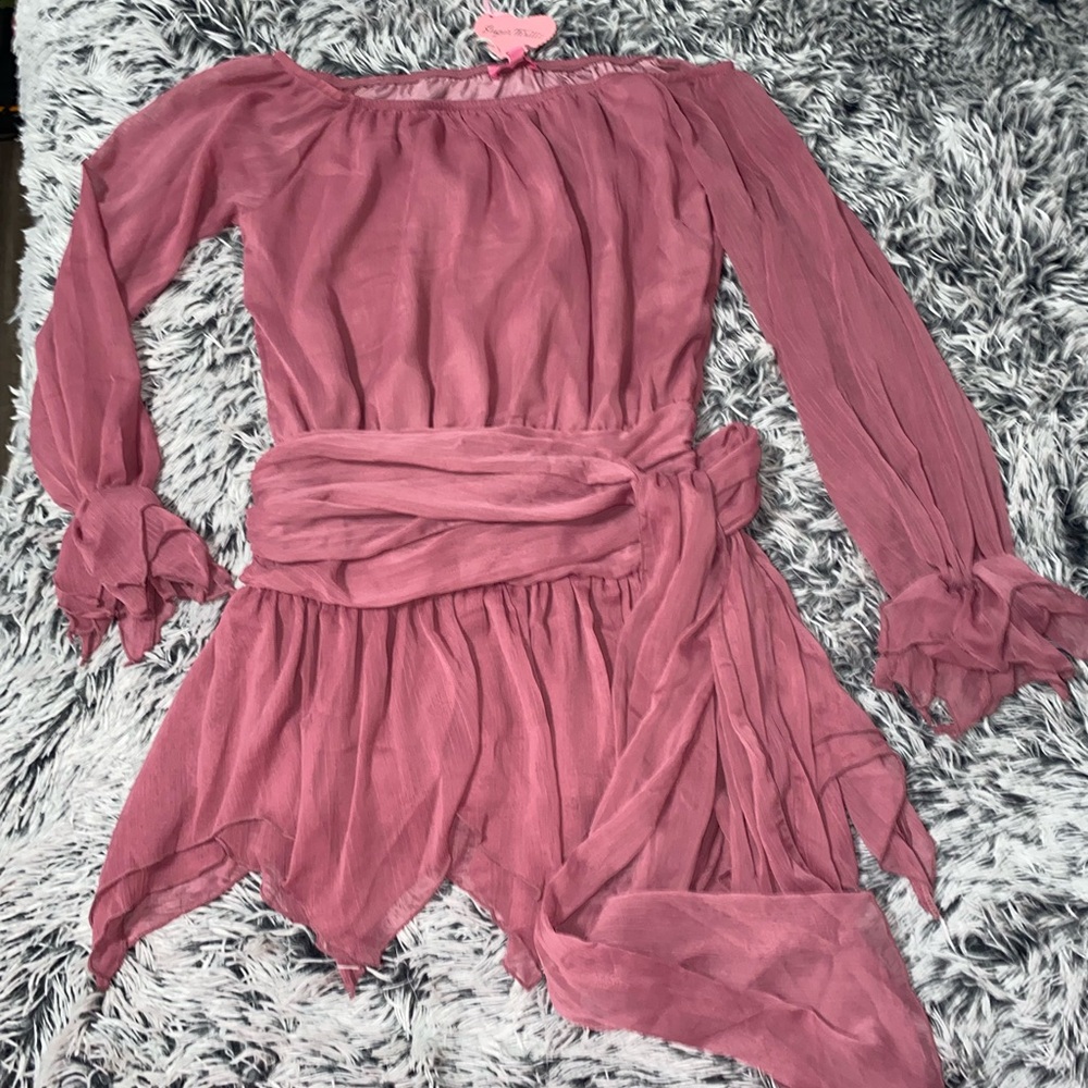 Sugar Thrillz Mauve off the shoulders dress